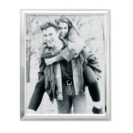 Lawrence Frames Brushed Silver Plated 8x10 Metal Picture Frame 750180